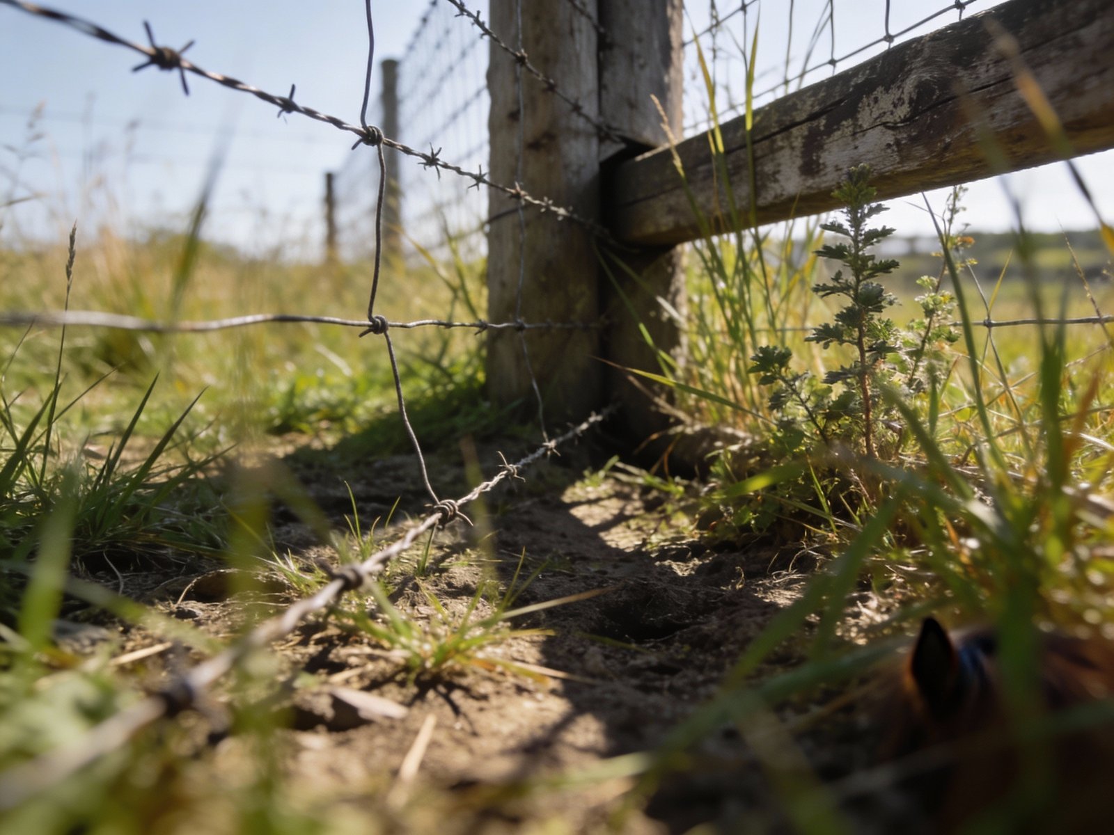 Barbed wire visibility challenge