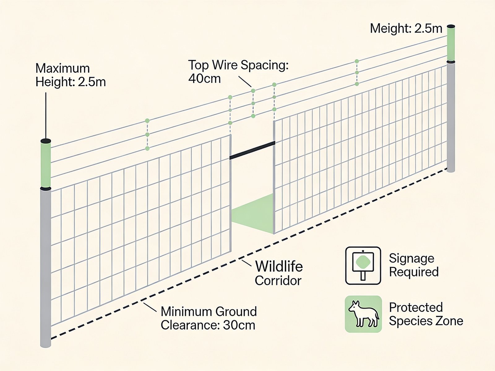 Wildlife fencing regulations and environmental considerations