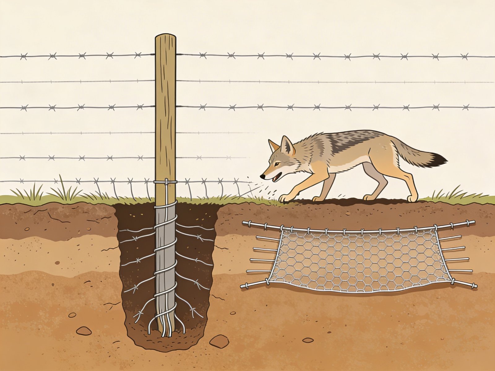 Predator digging prevention methods