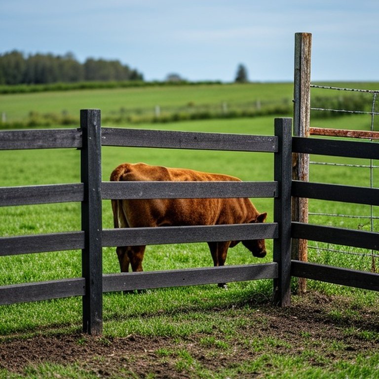 Rural agricultural landscape with composite fencing system showcasing reduced maintenance vs traditional agricultural fences, agricultural website featured image