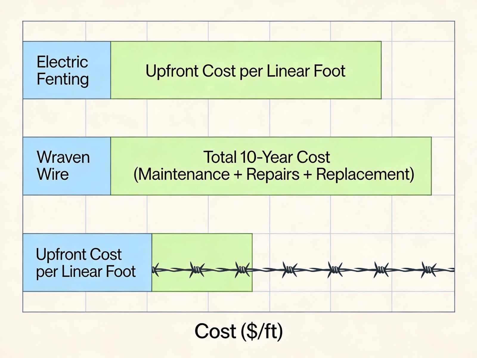 Fence material cost comparison over time