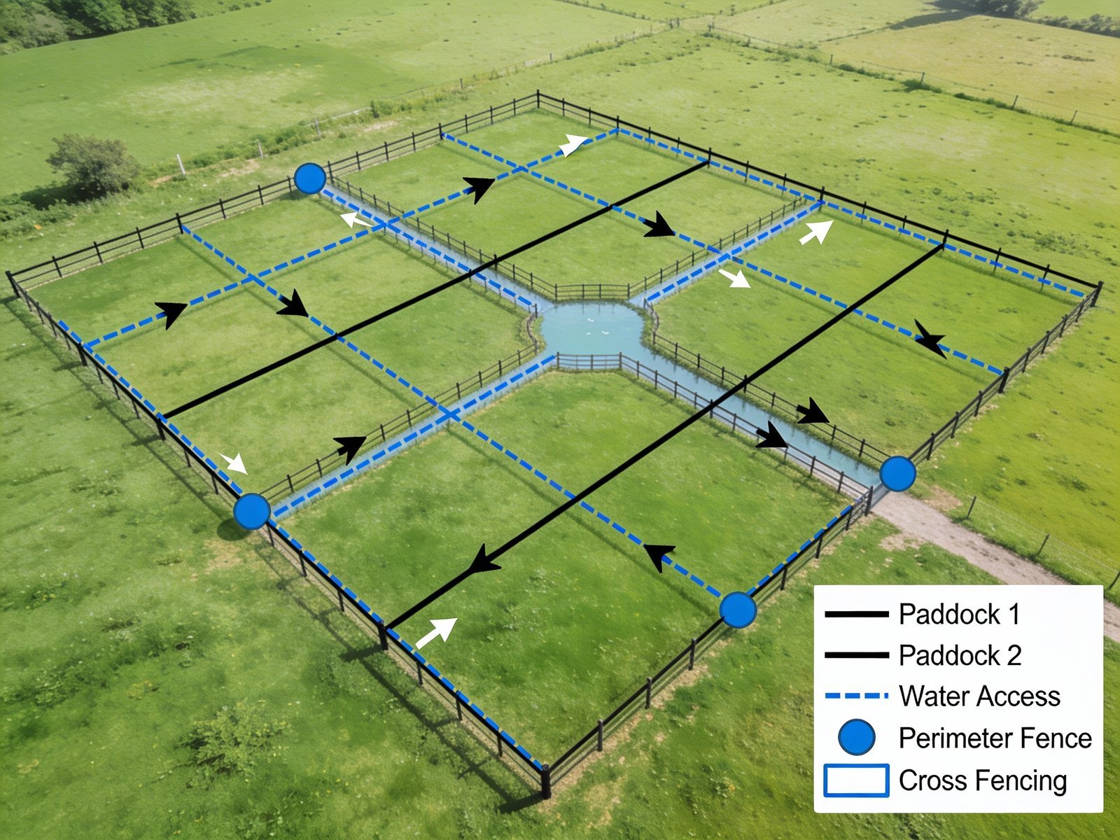 Paddock layout diagram