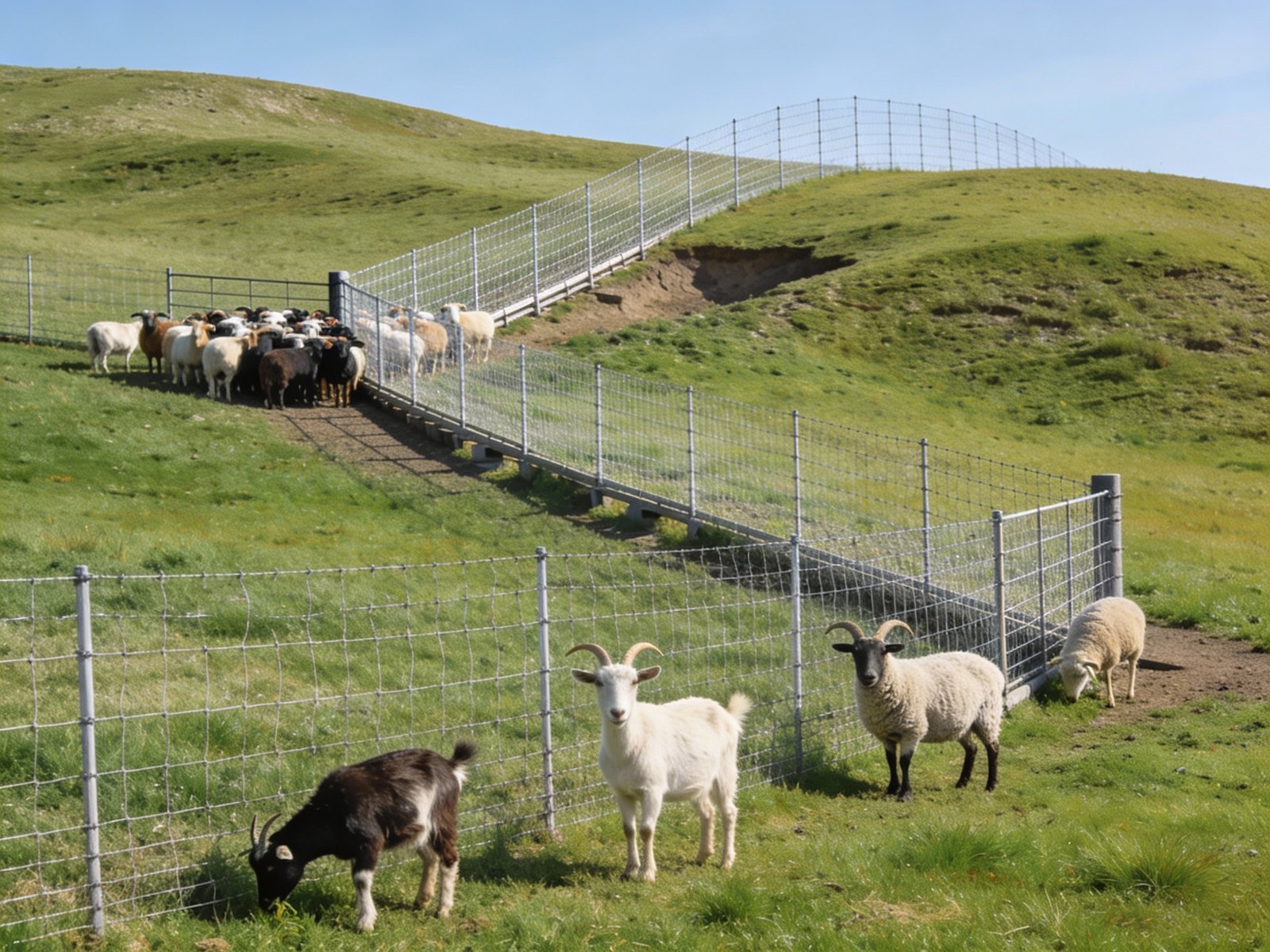 Small livestock near fence showing ground-level escape risks