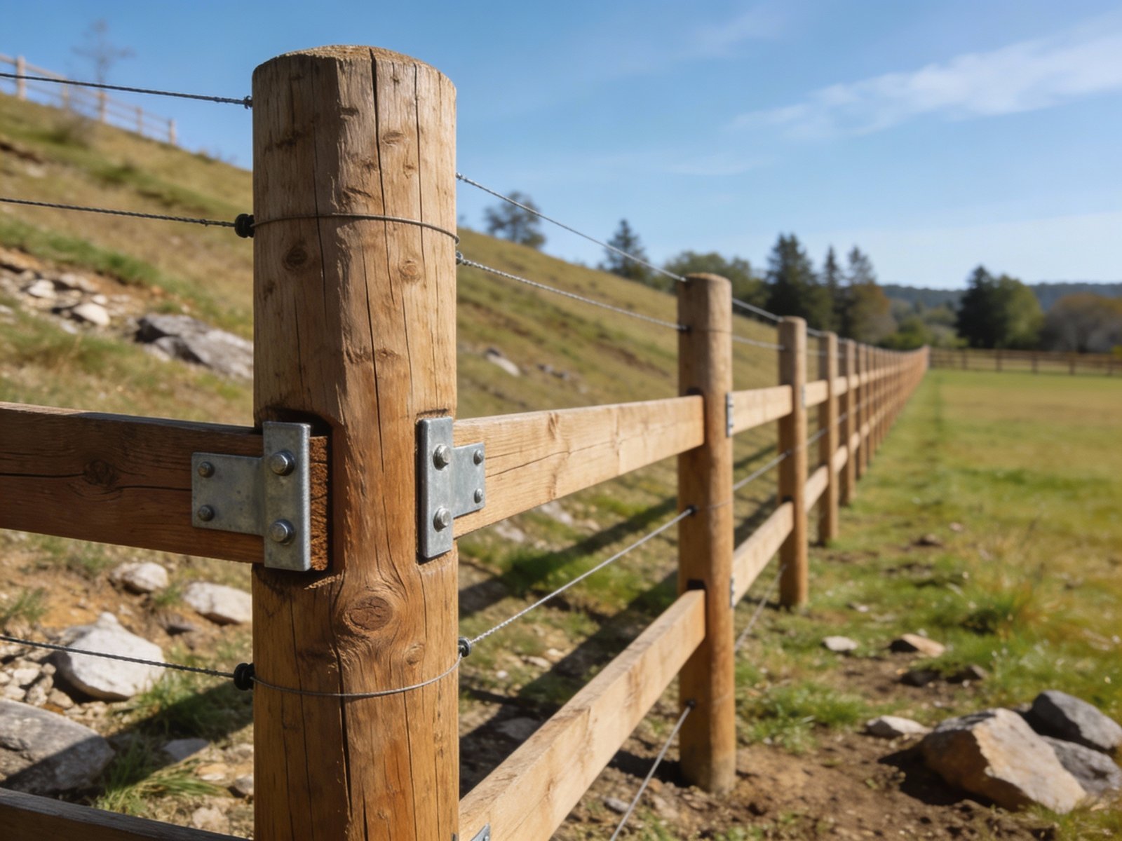 Fence post spacing on sloped terrain