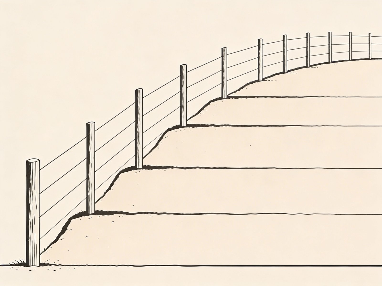 Fence height on sloped terrain