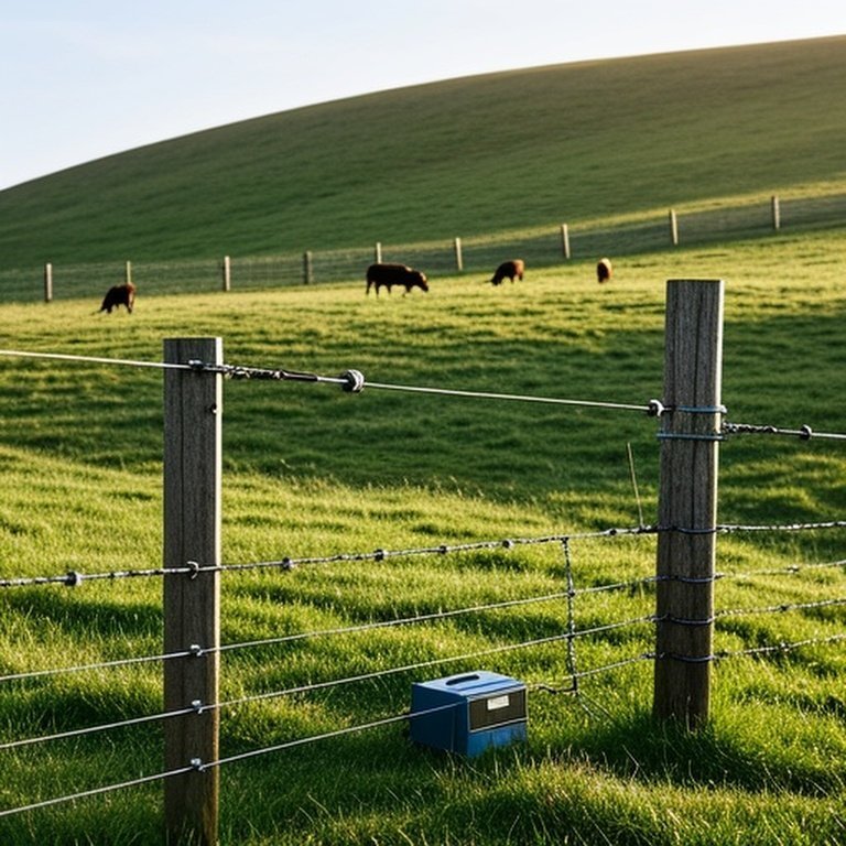 Contrasting electric and traditional fencing systems in rural farm pasture