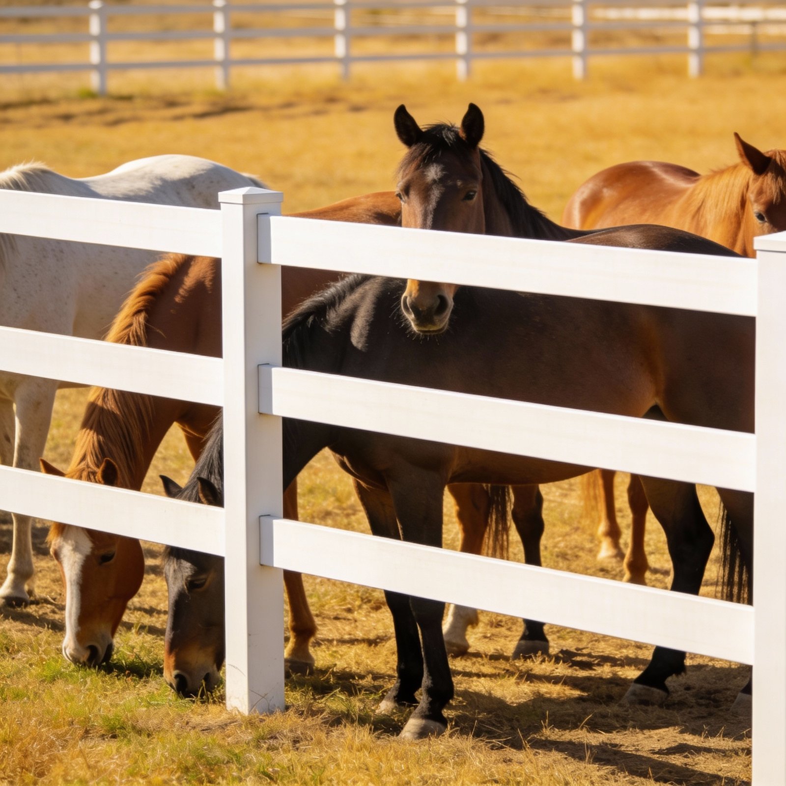 Horses near properly sized pasture fencing
