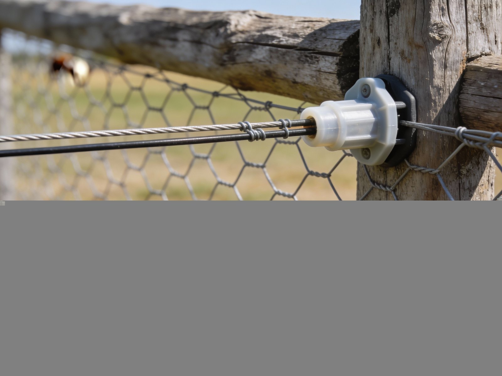 Combined woven wire and electric offset fencing system for mixed livestock