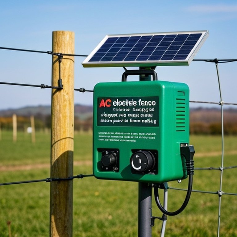 Side-by-side comparison of AC, DC, and solar electric fence chargers